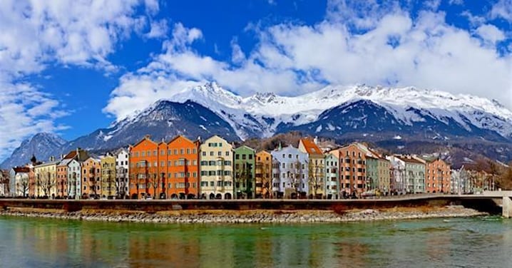 Illustration for the “Top places to visit in Austria” section of the Austria guide